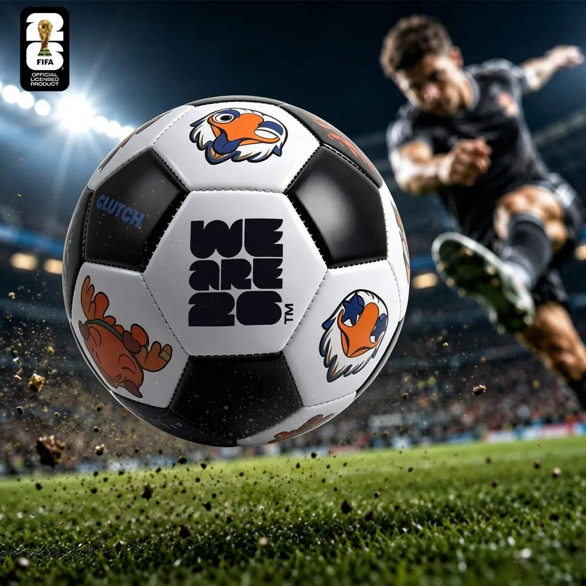 Official Licensed 2026 FIFA World Cup Size 5 Soccer Ball Synthetic Leather All Weather Match Football Durable Training Game Ball Fan Collectible Gift For Youth Adults Football Balls Football Equipment