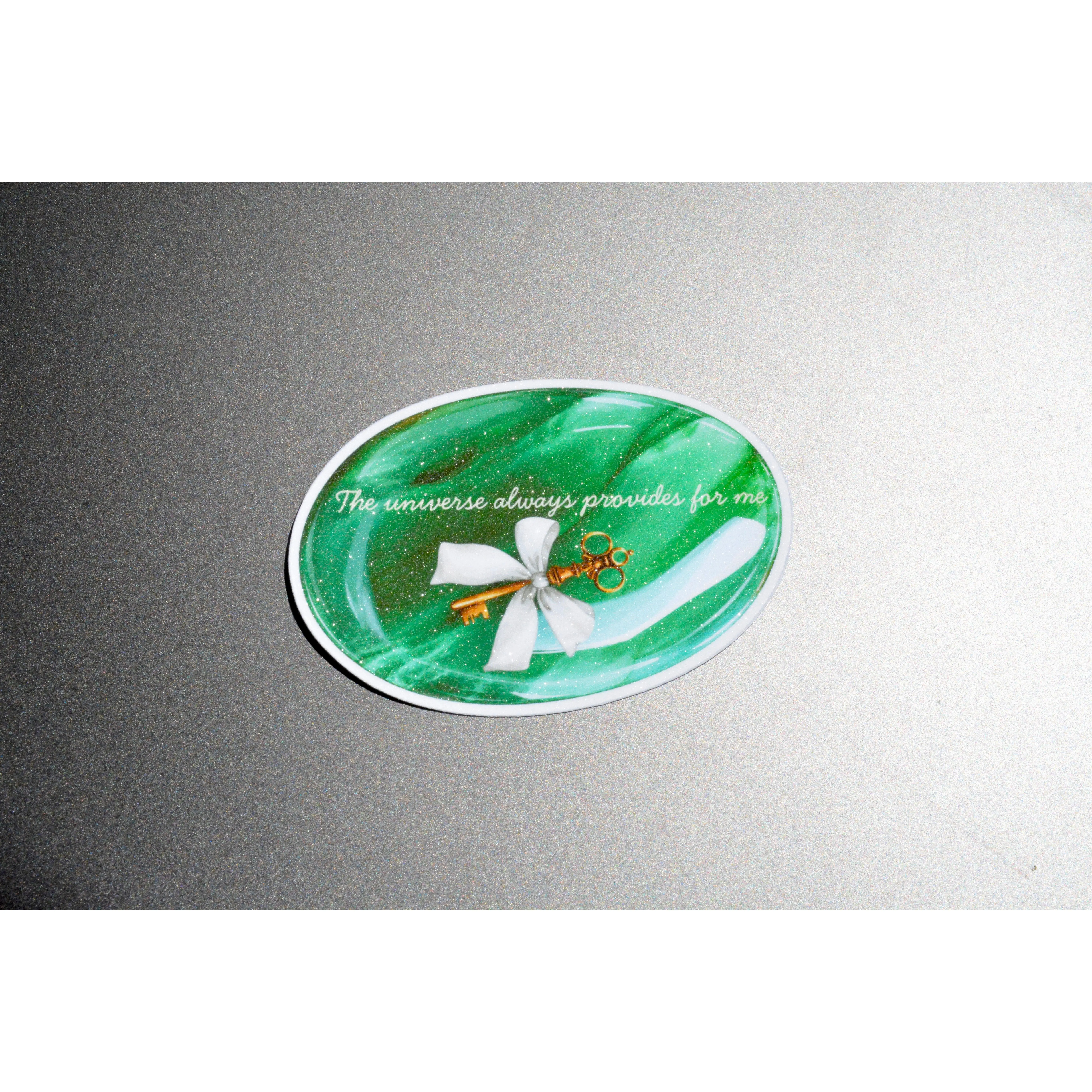 Emerald Abundance Glitter Sticker