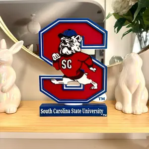 South Carolina State University 3D Desktop Sign with Mascot Logo and SC Lettering for Campus Decor