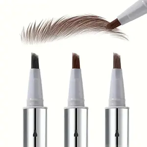 Men'S Beard & Eyebrow Pencil - Long-Lasting Waterproof 12Hr, Multi-Bristle Design for Natural Wild Beards & Hairline, Effortless Application for Beginners, Black/Gray Khaki Brown, Perfect for Weddings, Halloween, Christmas Makeup Gift, Eyebrow Products