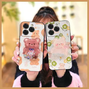 Soft Case Durable Phone Case For Ulefone Note20 Pro/Meizu Note21 Anti-knock Kickstand Fashion Design TPU glisten Anti-dust Cartoon protective Back Cover Simplicity Dirt-resistant