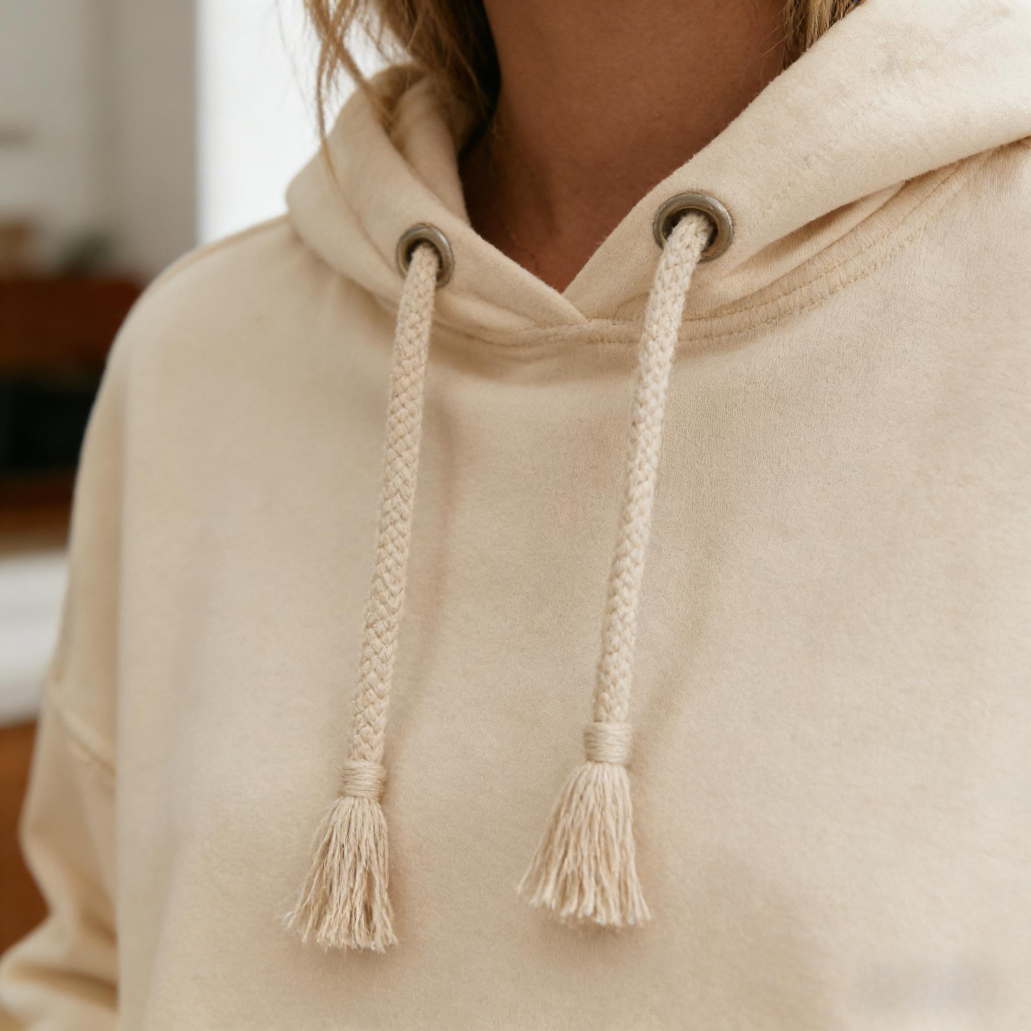 Vintage Beige Floral Embroidered Hoodie, Lace Patchwork Oversized Pullover, Boho Cottagecore Aesthetic Sweatshirt, Romantic Rose Embroidery Casual Streetwear for Women