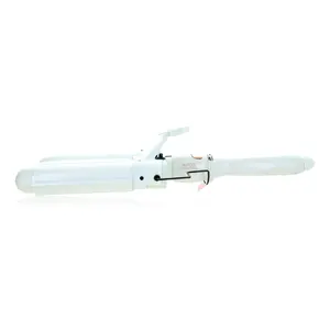 Almost Famous Triple Barrel Clip Curling System by Almost Famous, Pearlescent White