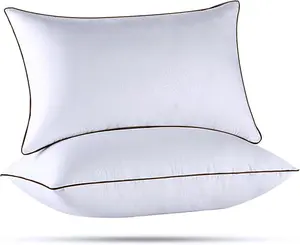 Pillows  Size Set of 2, Luxury Hotel Bed Pillows Set with Down Alternative Filling for Side and  Sleepers