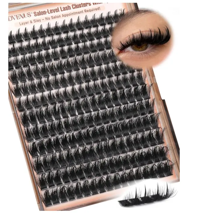 Goddvenus Manga Lash Clusters With Spikes Wispy Cluster Eyelash Extensions Fluffy Anime Eyelashes Clusters Reusable Faux Mink Fairy Individual Lash Extension (D Curve 12-18mm 204 pieces)