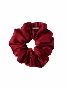 Red Silk Pillow Scrunchie - 100% Mulberry Silk