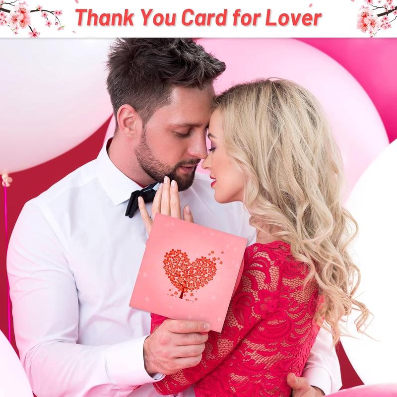 Paper Love Tree Valentine’s Day Card, Paper Art 3D Pop-Up Heart Tree Card – Romantic Love Greeting Card, Everlasting Heart Tree Valentine Gift for Her, Girlfriend, Wife, Boyfriend, Husband, Mom, Perfect for Birthdays & Wedding Anniversaries