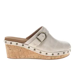 Corkys Womens Who Knew Studded Slip On Clogs Casual - Off White Corkys Womens Who Knew Studded Slip On Clogs Casual - Off White