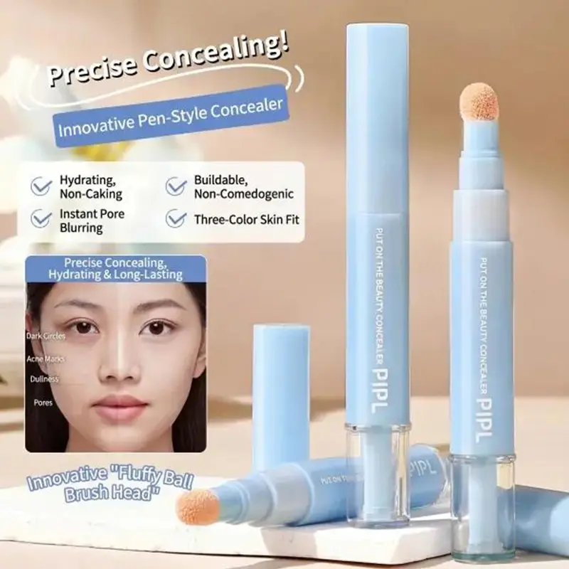 Dual-effect Concealer & Foundation Eye Concealer - 24-hour long-lasting, high-coverage matte finish. Korean pressed powder foundation for a flawless complexion. Covers acne marks, sculpts the nose, and nourishes the skin.