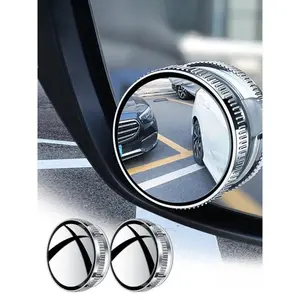 2pcs Side Blind Spot Mirror for Car, 360-Degree Suction Cup Parking Aid, 6cm HD Wide Angle Rearview, Convex Mirrors for Safe Driving, Car Accessories