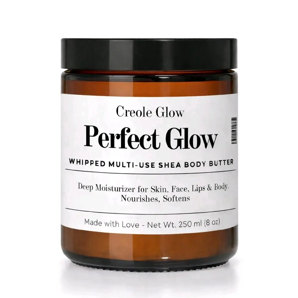 Creole Glow Perfect Glow Whipped Shea Body Butter – Deep Moisturizing Multi-Use Skin Care (Face, Lips & Body)