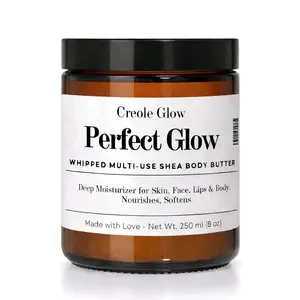 Creole Glow Perfect Glow Whipped Shea Body Butter – Deep Moisturizing Multi-Use Skin Care (Face, Lips & Body)