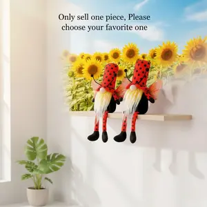 Long-Legged Beetle Plush Toy Decoration, Cartoon Winged Gnome Faceless Old Man Doll Window Display, Cute Home Decor Accessory