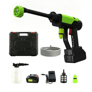 Cordless Pressure Washer with Single Port Charger Base, Full Set Equipment, Easy to Operate, Effortlessly Complete Car Washing, Ideal for Home Cleaning & Garden Watering outdoorfun