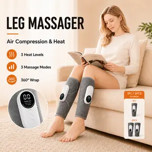 AERLANG Leg Massager for Circulation and Pain Relief, Calf Air Compression Massager with Heat, Leg Massager with 3 Intensities, 3 Modes, Easy to use, Muscle Relaxation, Gifts