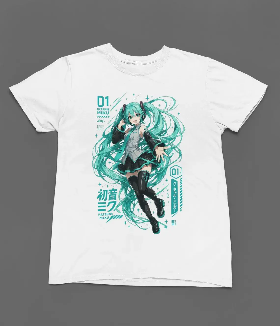 2026 Trending Hatsune Miku 100% Pure Cotton Oversized T-Shirt | Cyberpunk Aesthetic Graphic Tee for Vocaloid Fans & Anime Lovers | Perfect for Conventions & Everyday Wear