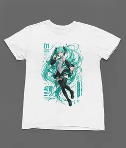 2026 Trending Hatsune Miku 100% Pure Cotton Oversized T-Shirt | Cyberpunk Aesthetic Graphic Tee for Vocaloid Fans & Anime Lovers | Perfect for Conventions & Everyday Wear