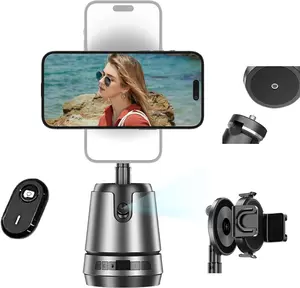 Xcimnw Auto Face Tracking Phone Holder, No App Required, 360° Rotation Face Body Phone Tracking Tripod Smart Shooting Camera Mount for Live Vlog Streaming Video, Rechargeable Battery