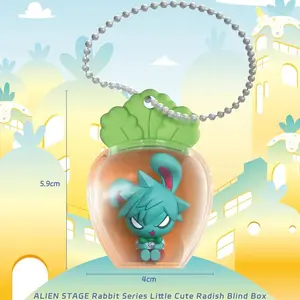 ALIEN STAGE Rabbit Series Little Cute Raddish Blind Box,Cute Anime Bunny PVC Mystery Box Collectible Toy Random Surprise Gift for Fans