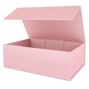 Pink Gift Box with Magnetic Closure Elegant Reusable Luxury Packaging for Bridesmaid Birthday Wedding Keepsake Box