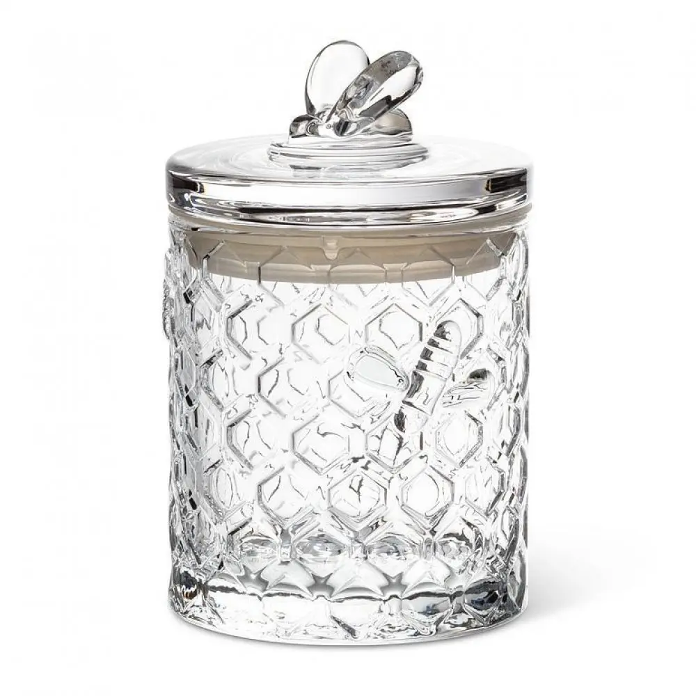 MDR Trading Inc. AB-27-BILLYBEE-093Q01 Honeycomb Pattern With Bee On Sealed Lid Jar