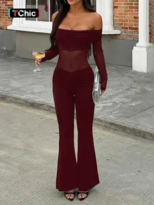 Women's Solid Color Long Sleeve Jumpsuit, Elegant Fashion Casual Jumpsuit for Party Club Dating Wear, Ladies Clothes for Summer Spring Outfit