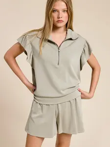 Scuba Ruffle Zip Top & Short Set – Charlotte Avery