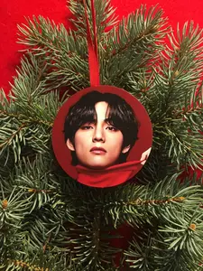 V BTS Christmas Tree Ornament Ugly Holiday Party Stocking KPop Edm Music