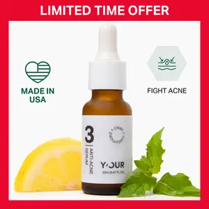 Y'OUR Anti-acne Serum Exfoliate & Clear Acne for Sensitive Skin Non-Greasy Lightweight with 1% Salicylic Acid Valentine's Gift for Women - Redness, Moisture, Topical Solution