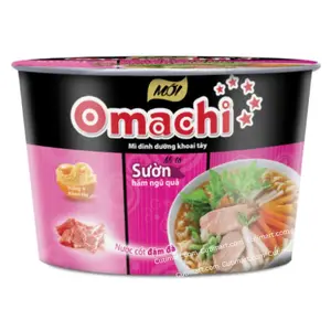 Omachi Instant Noodles-Braised Pork Rib Flavor (Mì Omachi Sườn Hầm Ngũ Quả) - 87g x 6 Bowls