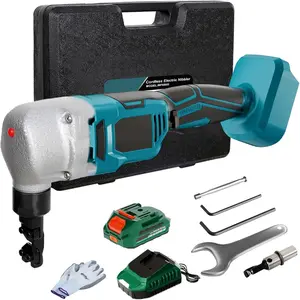 Nibbler Compatible with 18V Battery, 18 Gauge Brushless Shear W/ 2.0Ah Battery, Sheet Nibbler for,, Aluminium