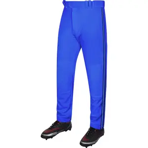 Proline Youth Full Length Baseball Pants with Stripes (Royal Blue)
