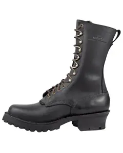 White's Men's Boot Centennial Smokejumper 10" Lace-Up Work Round Toe - C409v-Blk