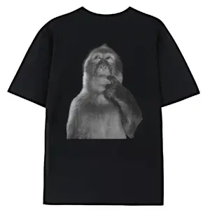 100% Premium Cotton T-shirt Hilarious Monkey T Shirt Featuring Silly Memes and Vintage 90s Bootleg Style