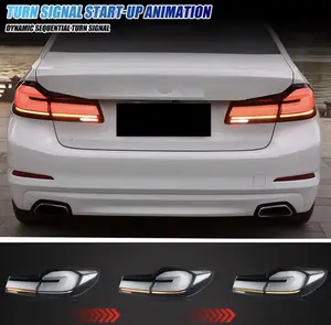 LED Tail Lights for BMW 5-Series G30 F90 M5 2017-2020 Sequential Turn Signal Rear Lamps Assembly [Not Fit 2021-2023 LCI Model]