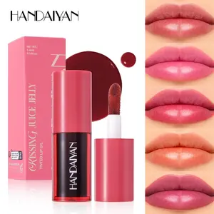5 Colors Lip Tint Lip Gloss, Glossy Makeup, Brightening & Flattering Shades, Long Lasting Waterproof Smudge-Proof Liquid Lipstick, Non-Stick Cup High Pigment Lip Makeup, Perfect for Daily, Party, Music Festival & Holiday Looks, Ideal Beauty Gift for Women