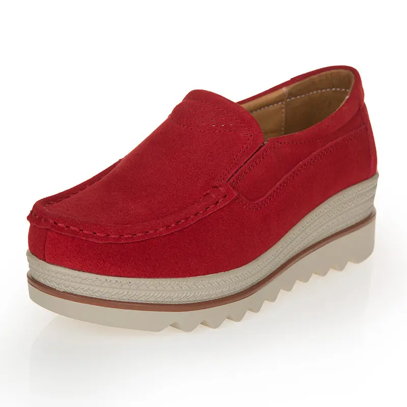 2026 Autumn Winter Women's Rocker Shoes, Slip-On Lazy Mom Shoes, Wedge Heel Casual Footwear, Outdoor Travel Drop Shipping