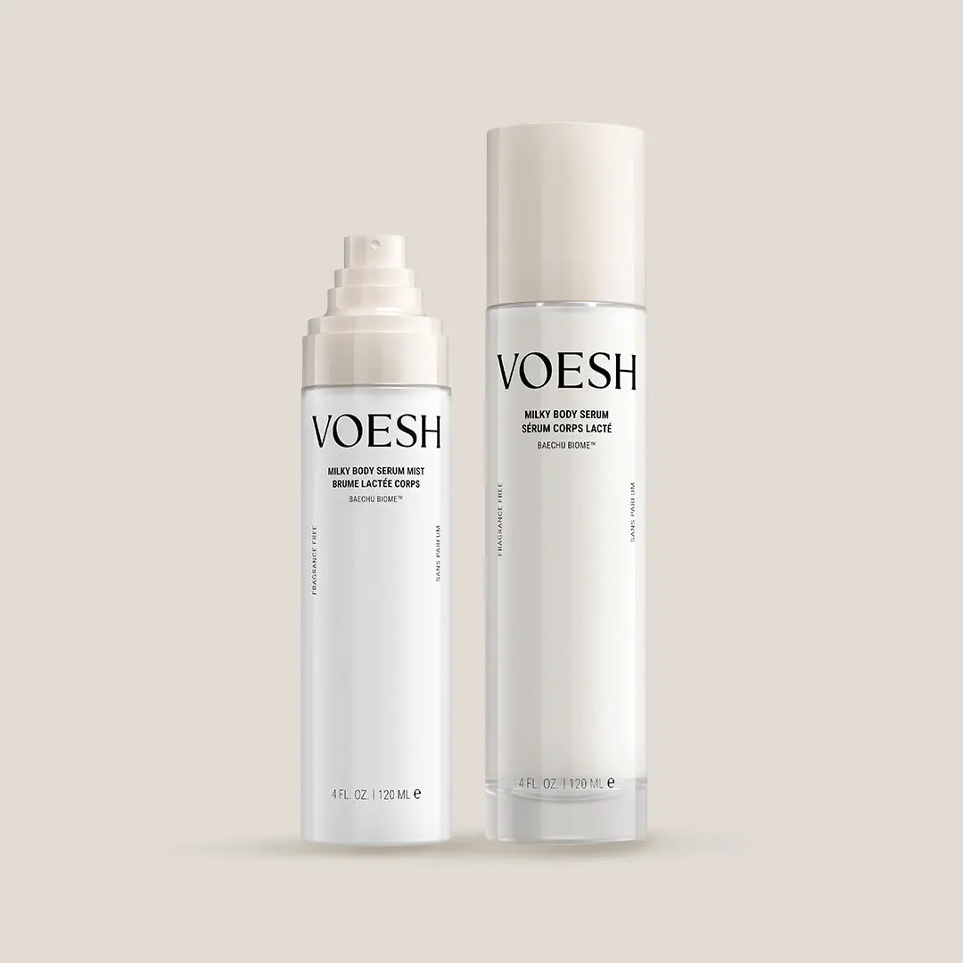 VOESH Barrier Boost Duo | Ceramide Body Serum & Body Mist Set for Glass Skin & Barrier Repair