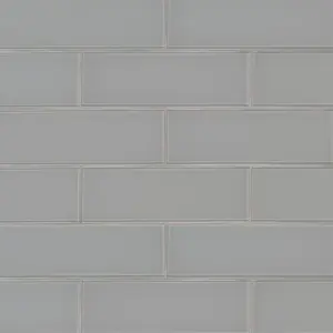 York Storm Gray 4x12 Glass Tile