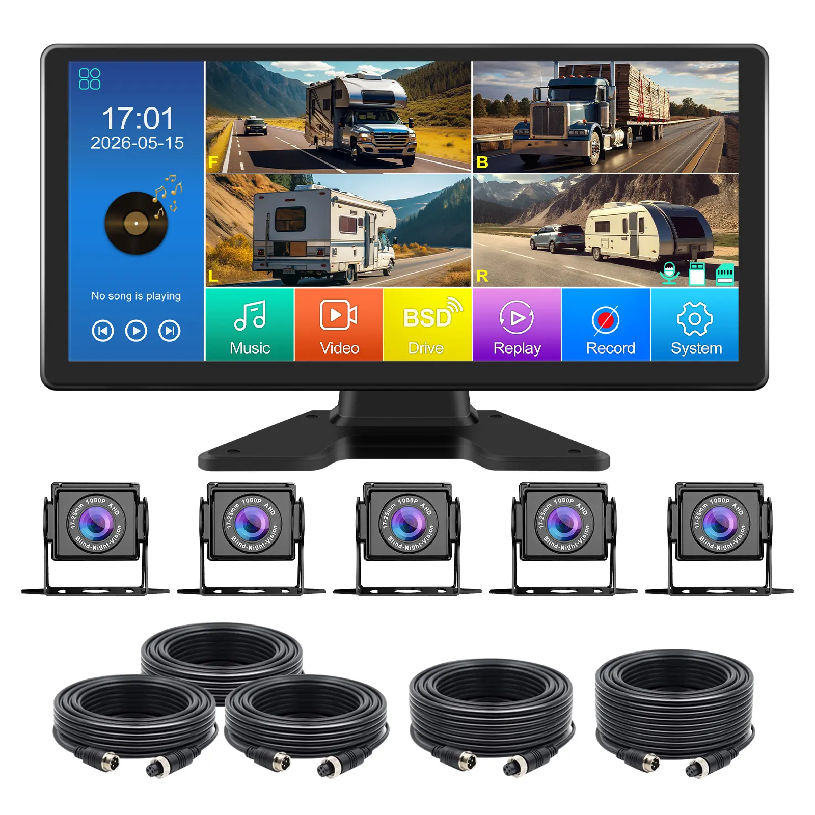 10.36'' Monitor with 5-Camera
