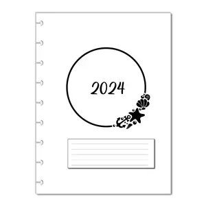 2024, 2025 Monthly Planner Calendar Refills for 9 Disc Classic Planners, Loose-Leaf Inserts, 12 Month 9-Disc Planner, 7x9.25 Size Monthly Calendar Refills