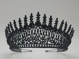 Luxury 4-Inch Tiered Quinceañera Crown Style 362 – Crystal Princess XV Tiara in Multiple Colors