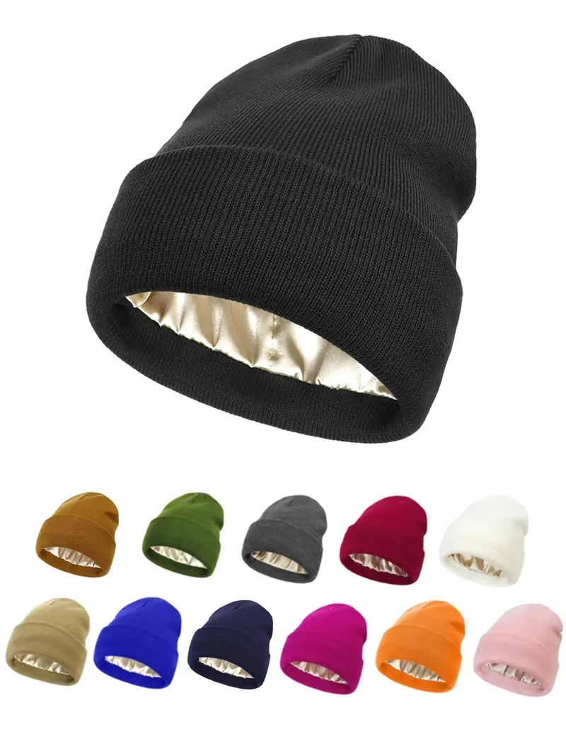 Solid Color Beanie Hats for Men & Women Fitted Design Outdoor Knitting Hat Daily Clothing Decor Boyfriend Gifts Versatile Use
