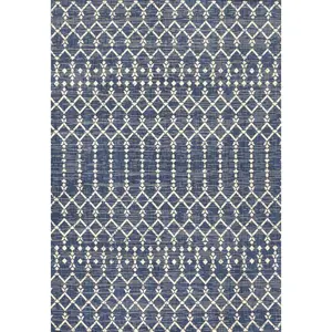 Ourika Moroccan Geometric Textured Weave Indoor/outdoor Rug