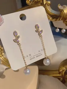 Elegant Pearl Dangle Earrings Set, Delicate Design for Face Enhancement, Perfect for Dates and Daily Commute, Stylish Accessory