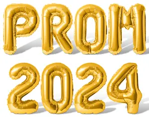Letter Balloons - PROM 2024 16" Inch Alphabet Letters Foil Mylar Balloon Prom Party Banner