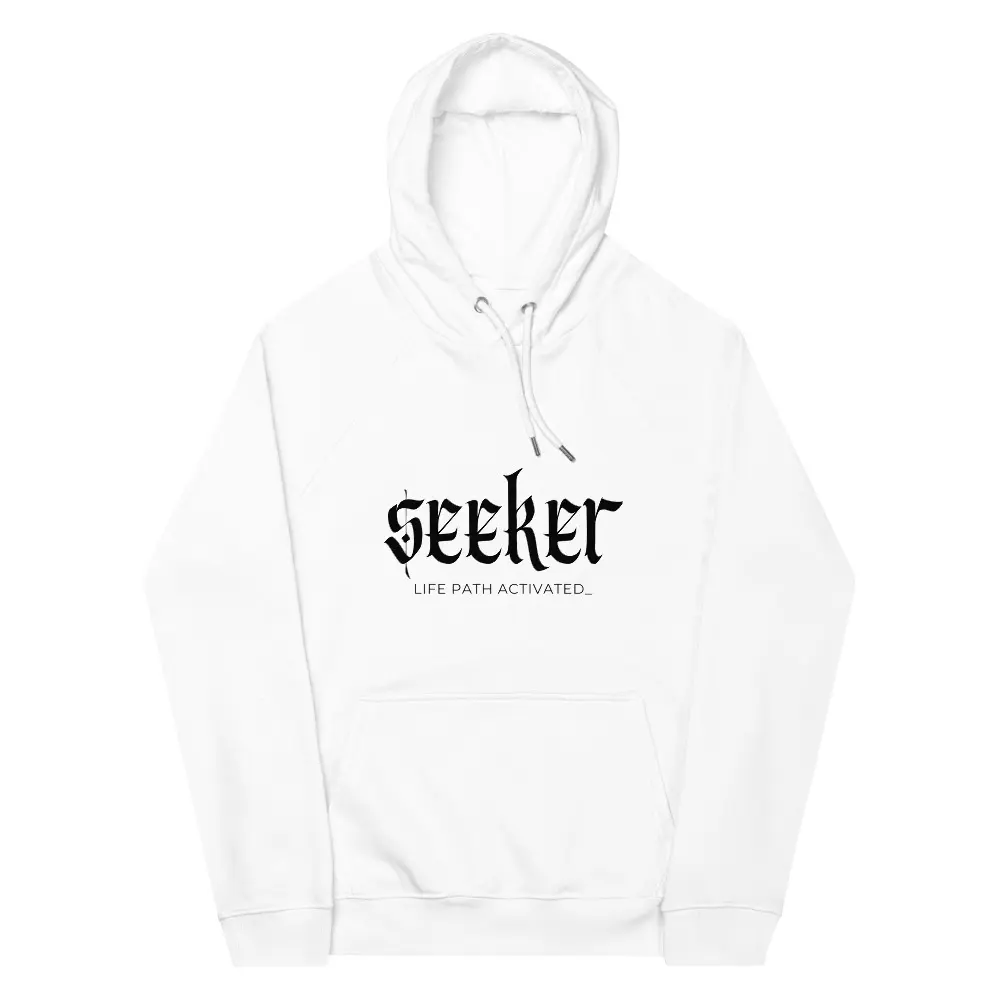 Menswear Unisex Numerology Hoodie - Life Path 7 Seeker, Casual Ribbed Fabric Design, Classic, Cotton, Fashion, Tops, Sweatshirts, Pullover, Organic Cotton, Long Sleeve, Regular Fit