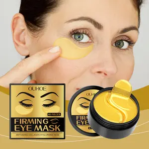 24K Gold Eye Masks - 60 Pcs, Retinol & Caffeine Under Eye Patches for Reduce Fine Lines & Wrinkles, Puffy Eyes and Dark Circles Treatments, Improve and Firm Eye Skin