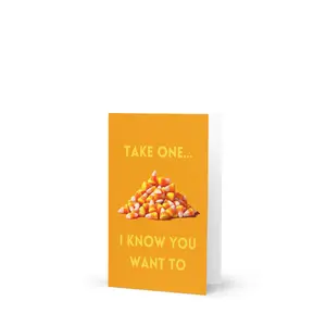 Candy Corn Greeting card, Fall Season, Autumn Card, Candy Corn, Fun Message, Orange Card
