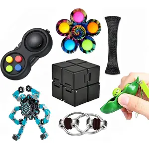 7 Pack Fidget Toys Set,Relieves Stress Anxiety Fidget Toys for Kids，Teens and Adults with ADD,ADHD, Autism or Anxiety,Easter Basket Stuffers Gift for Kids Teen Cool GadgetCMJA
